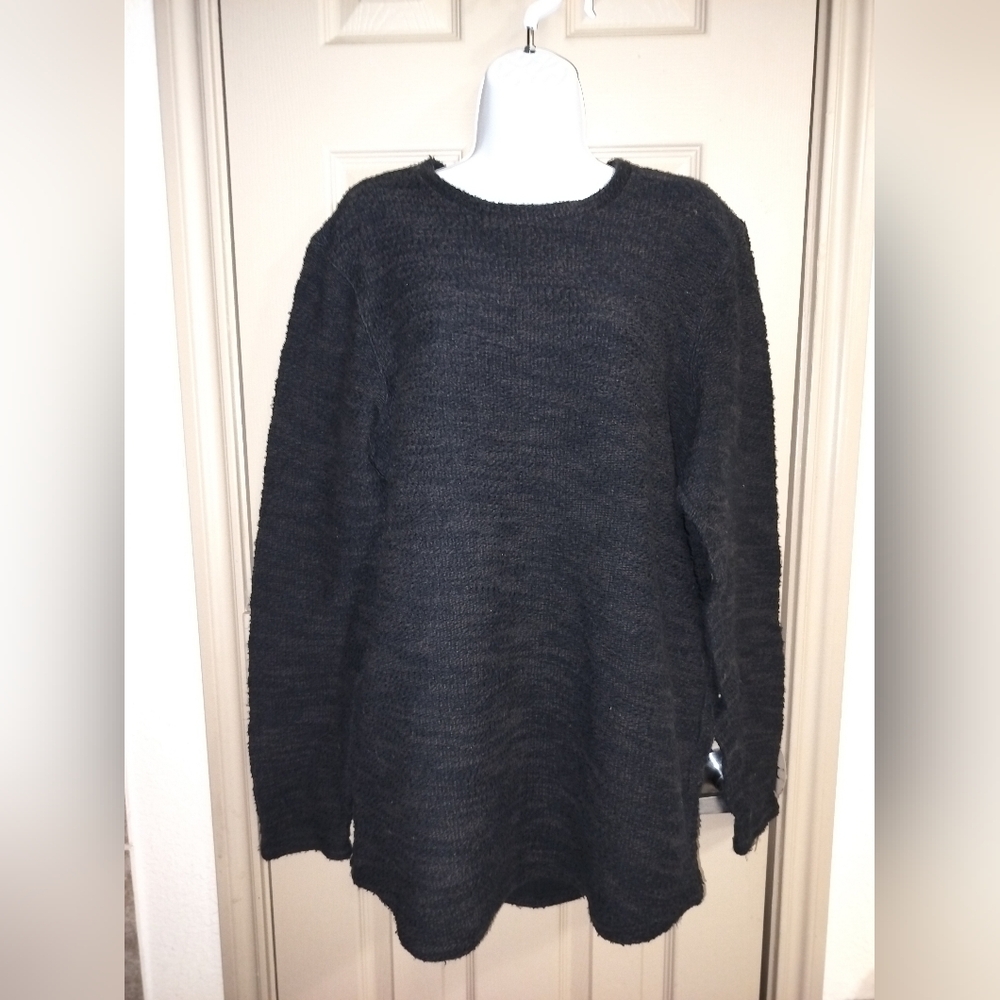 PacSun Charcoal Textured Longer Fit Crew Neck Sweater Sz M